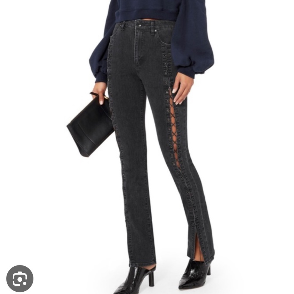 Jonathan Simkhai Laced Up Stove Pipe Jeans